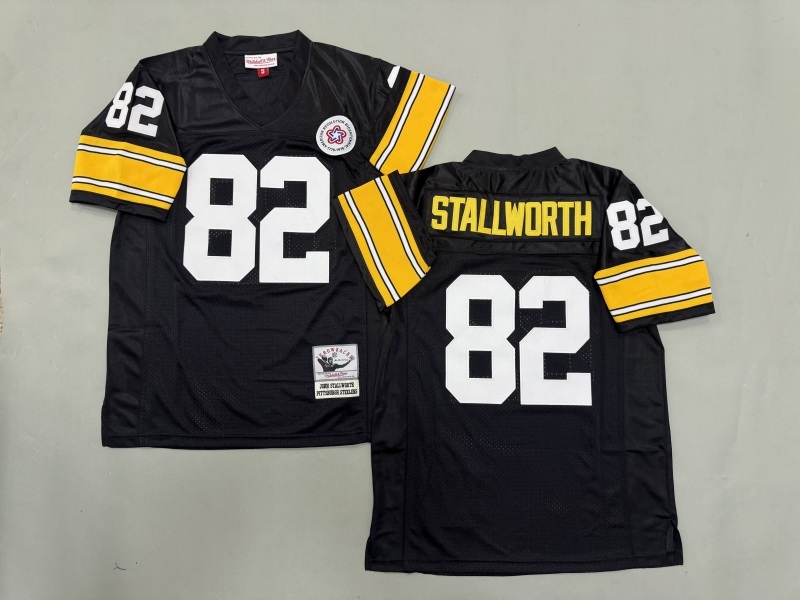 Men 2025 Pittsburgh Steelers #82 Stallworth black Throwback Limited NFL Jersey style 001->pittsburgh steelers->NFL Jersey